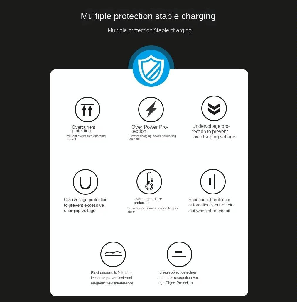 15W Foldable 3 In 1 Wireless Charger Black 12
