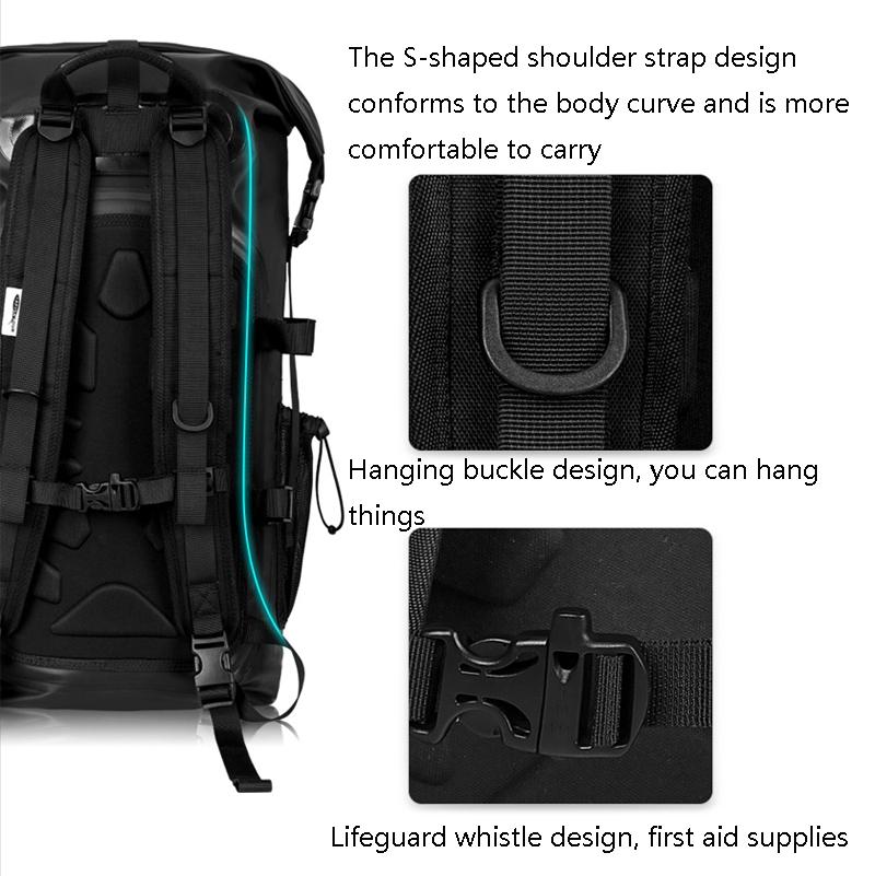 Waterproof 35L Outdoor Backpack Large Capacity Black 6