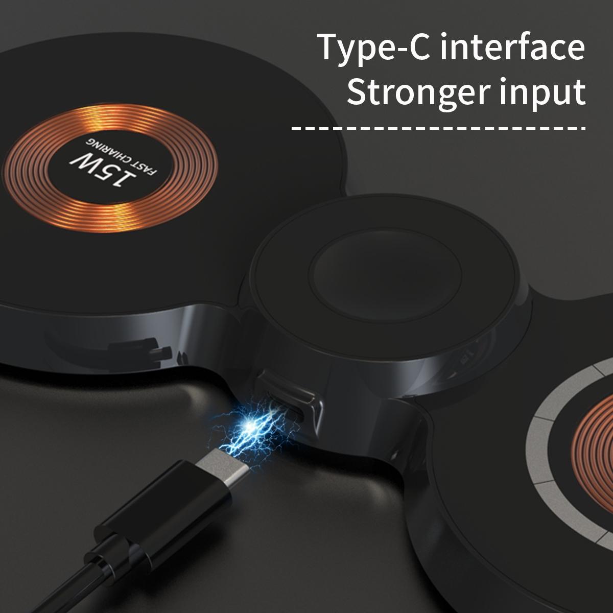 15W 3 In 1 Transparent Magnetic Wireless Charger 7