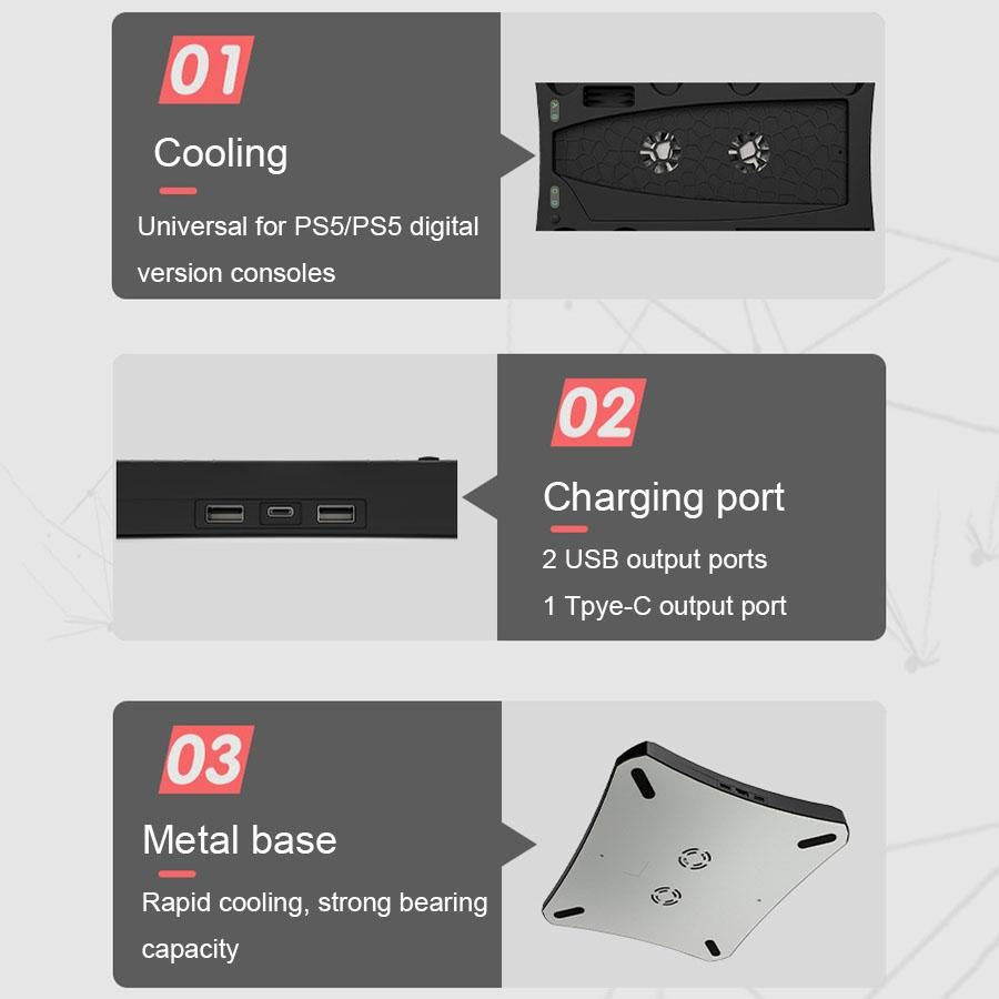 Storage Rack and Charging Base for Ps5 6