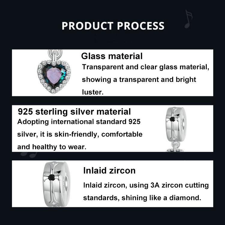 925 Sterling Silver Fantasy Love Beaded Pendant 4