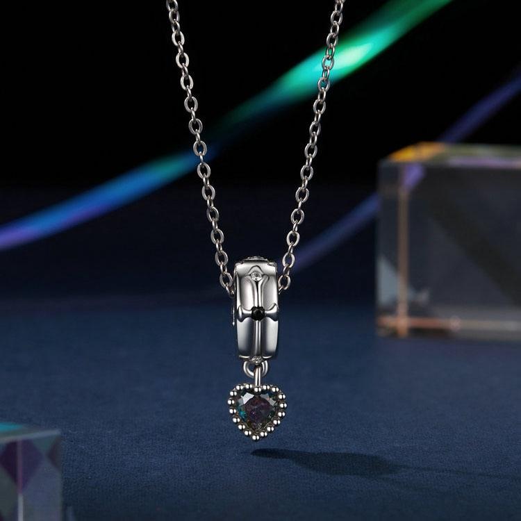 925 Sterling Silver Fantasy Love Beaded Pendant 7