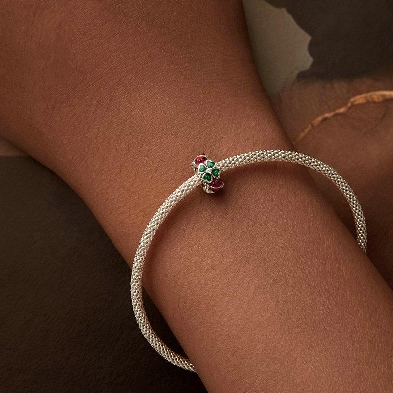 925 Sterling Silver Zircon Ladybug Clover Diy Beads & Silicone 6