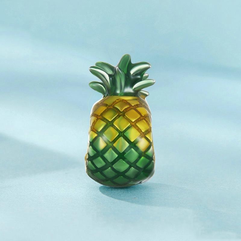925 Sterling Silver Gradient Pineapple Diy Beads 4