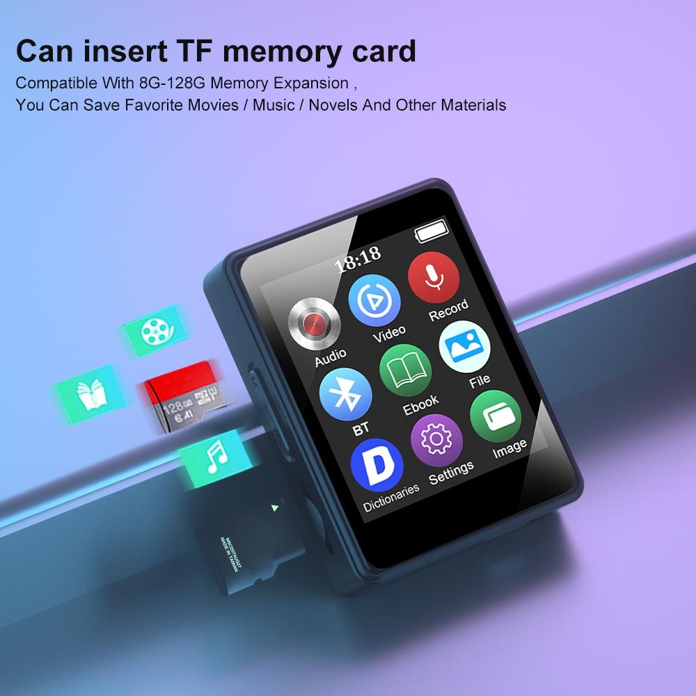 Bluetooth 5.0 Mp3 Player With Ebook Recorder 128Gb - Without Memory Card 14