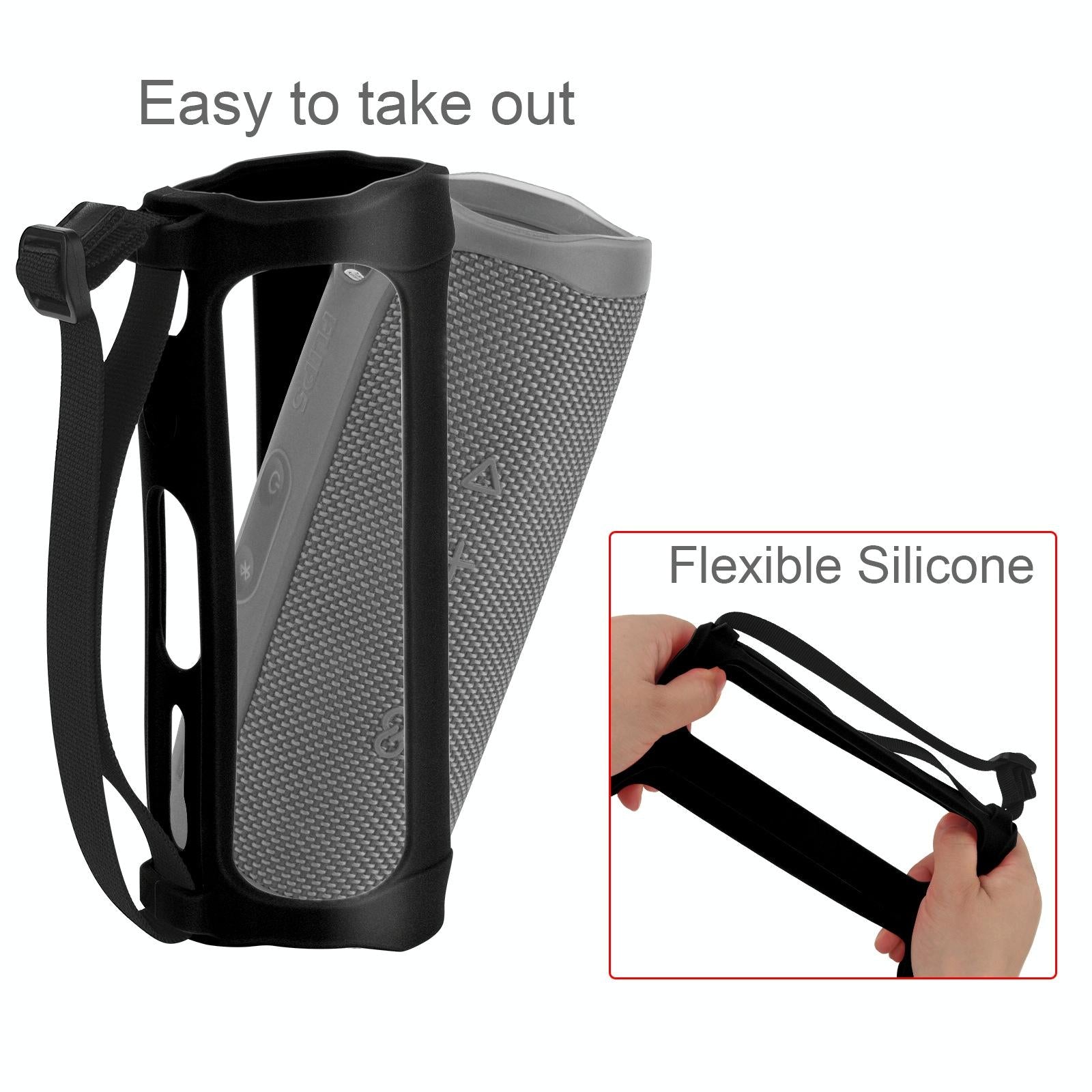 Soft Silicone Sleeve for Jbl Flip5 Speaker - Portable and Protective - Red 5