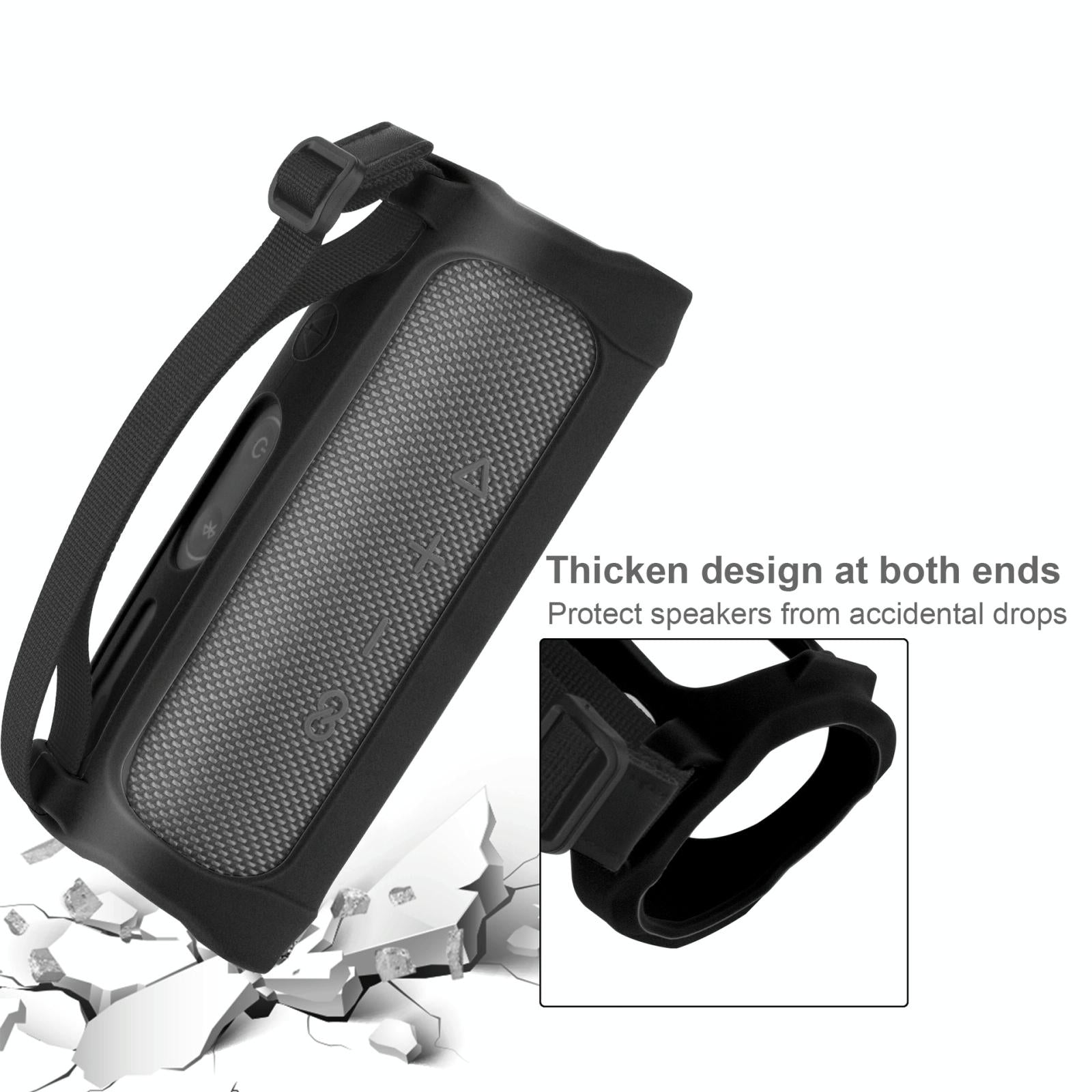 Soft Silicone Sleeve for Jbl Flip5 Speaker - Portable and Protective - Red 6