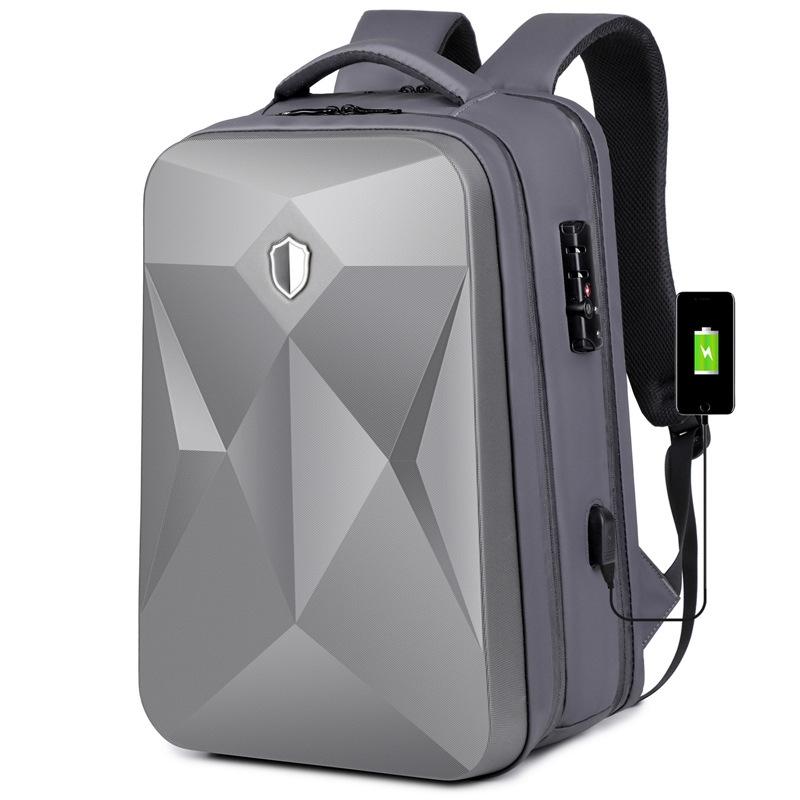 Waterproof Laptop Backpack with Usb Port - 17 Inch Capacity Password Lock - Black 14