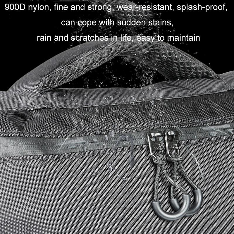 Waterproof Nylon Cycling Shoulder Bag Large Capacity Black 7