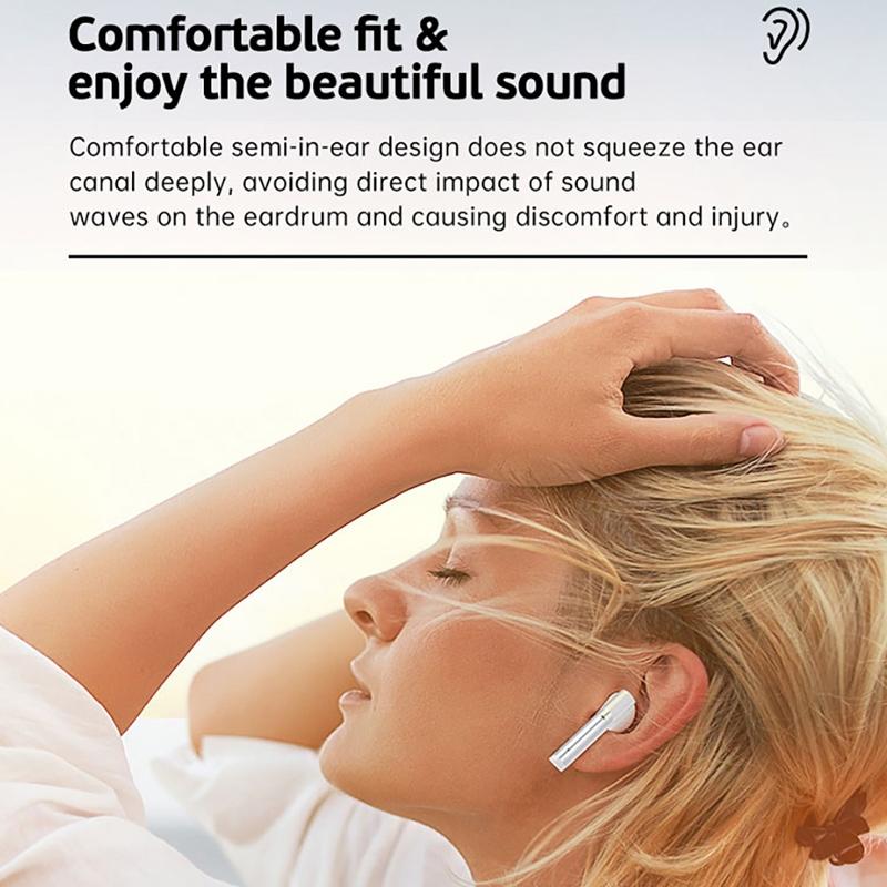 Wireless Tws 5.0 Earbuds with 650mah Charging Case & Language Wakeup - White 9