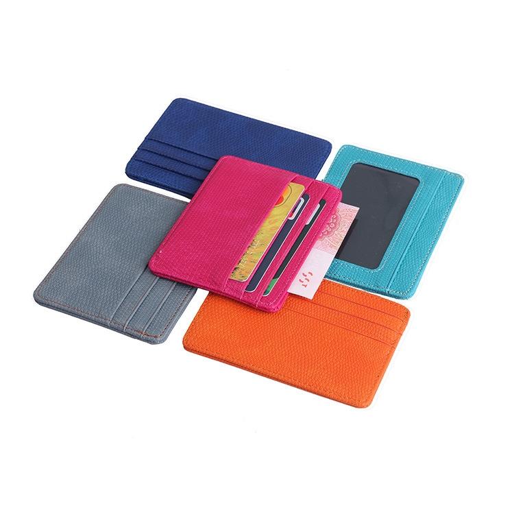 Pu Rfid Card Holder with Lizard Pattern - Yellow 7