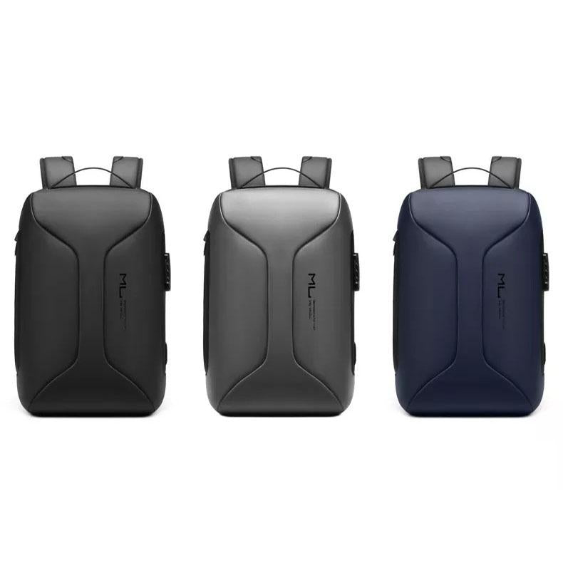 Large Capacity Waterproof Laptop Backpack with Usb Port for Business Travel - Light Grey 3