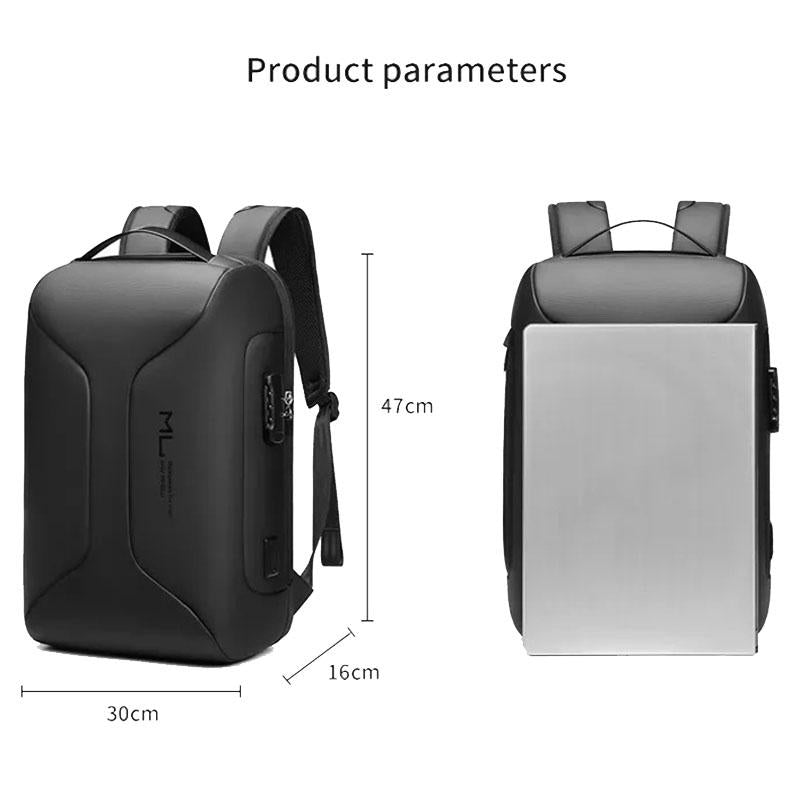 Large Capacity Waterproof Laptop Backpack with Usb Port for Business Travel - Light Grey 8