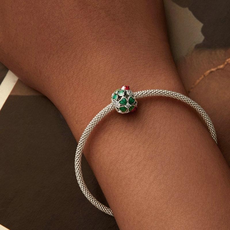 925 Sterling Silver Ladybug Clover Diy Beads 6