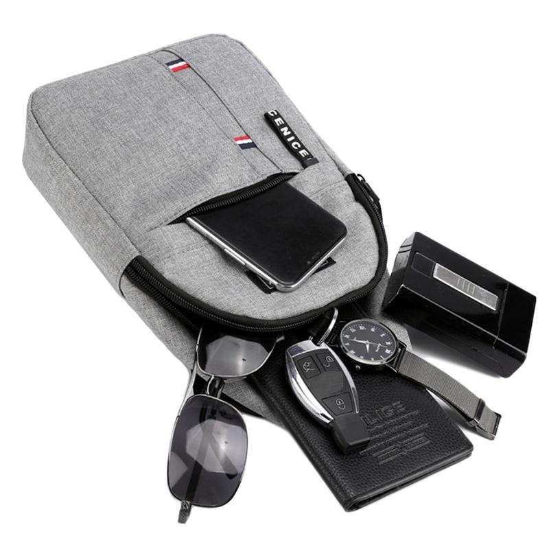 Canvas Crossbody Chest Bag For Men - Black 6