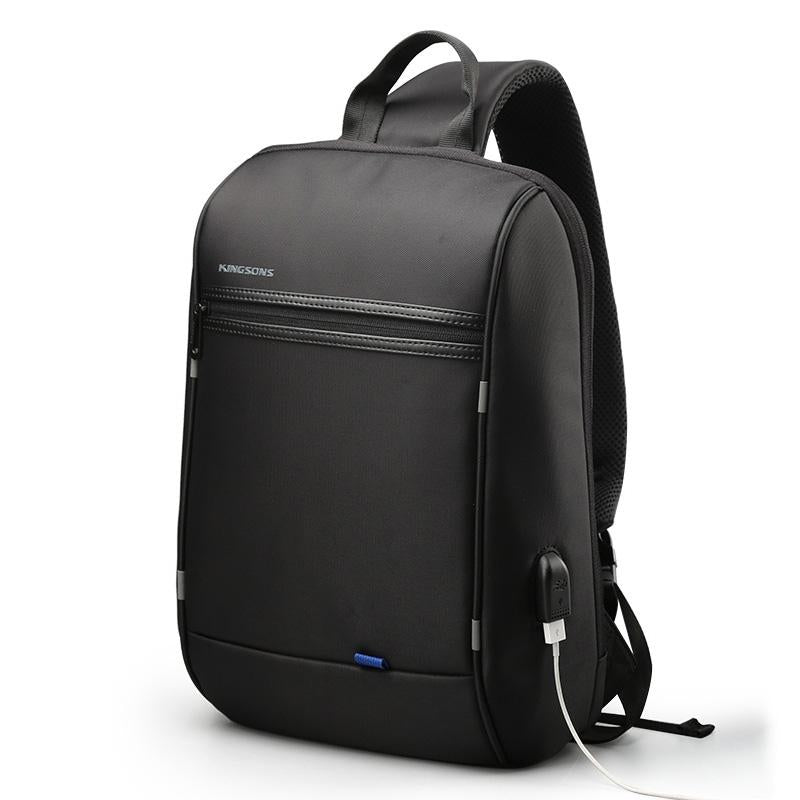 Versatile Black Crossbody Backpack For School Or Leisure