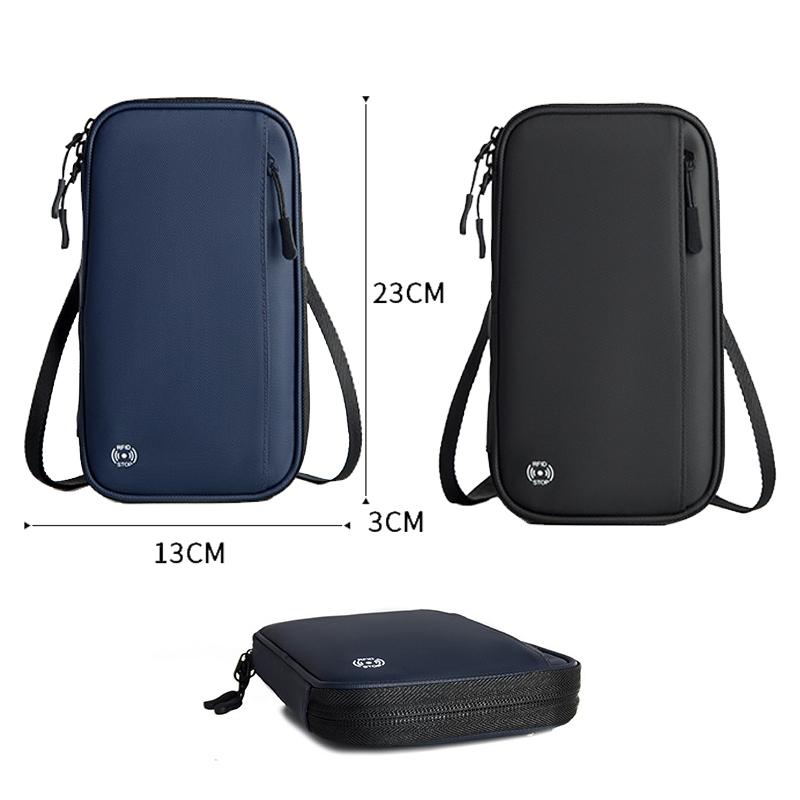 Rfid-protected Waterproof Neck Passport Holder - Blue 3