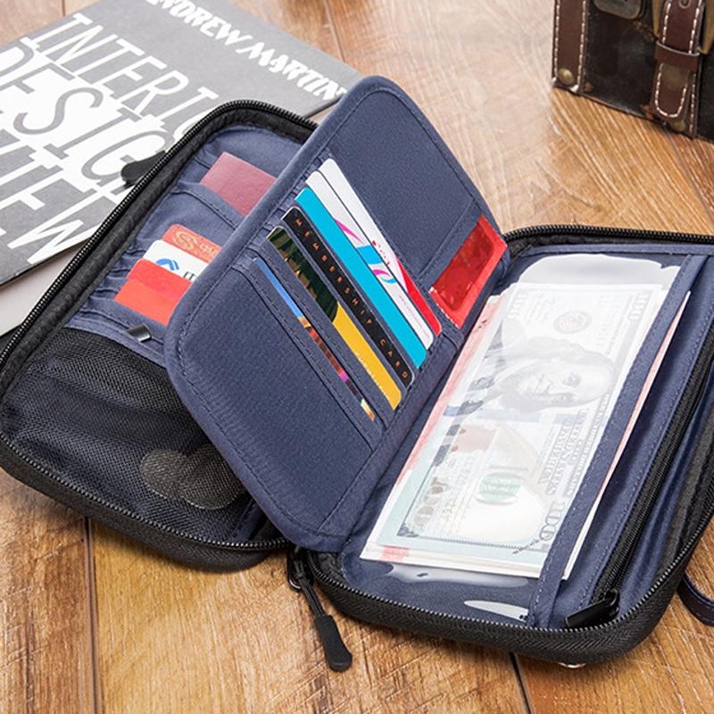 Rfid-protected Waterproof Neck Passport Holder - Blue 4