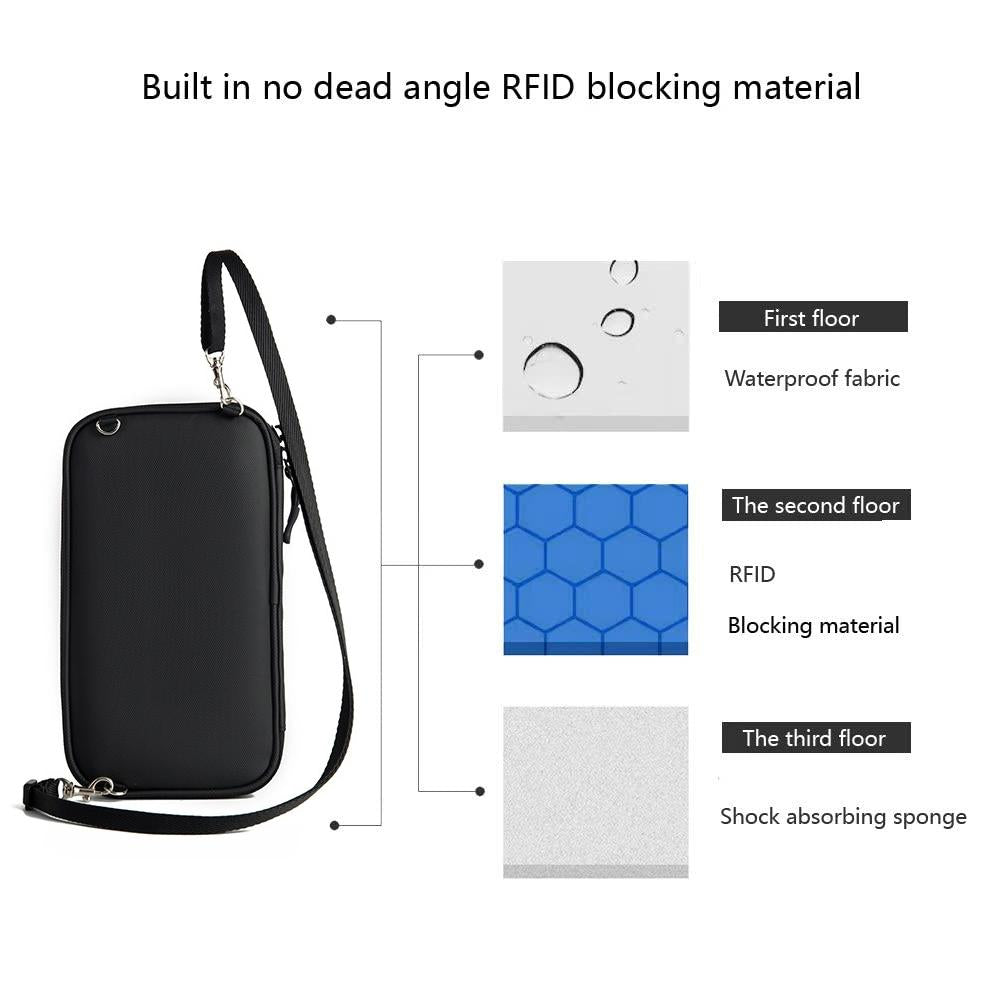 Rfid-protected Waterproof Neck Passport Holder - Blue 6