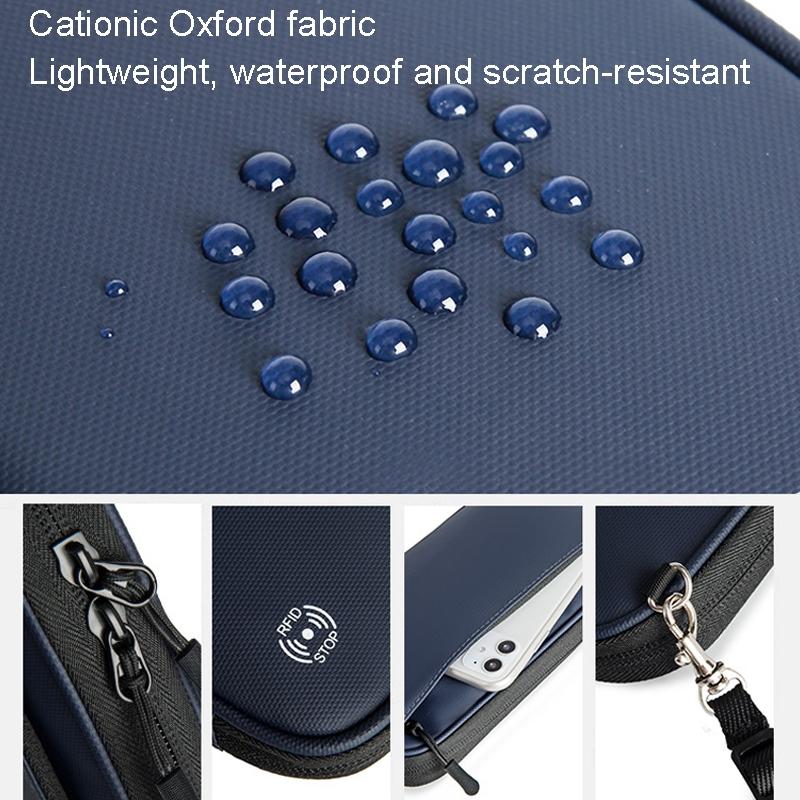 Rfid-protected Waterproof Neck Passport Holder - Blue 7