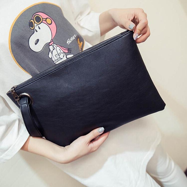 Stylish Retro Envelope Clutch Bag - Large Capacity - Black 8