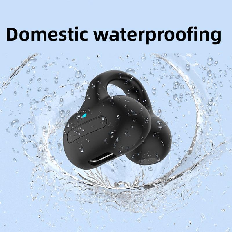 Wireless Single Ear Clip-on Bluetooth Earphone - M-s8 - Black 11
