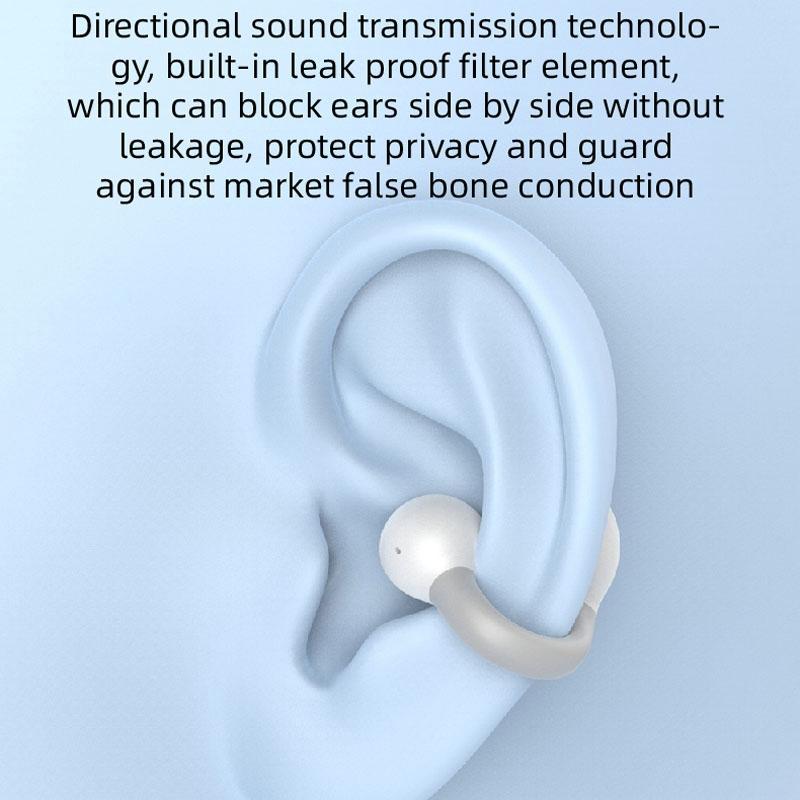 Wireless Single Ear Clip-on Bluetooth Earphone - M-s8 - Black 12