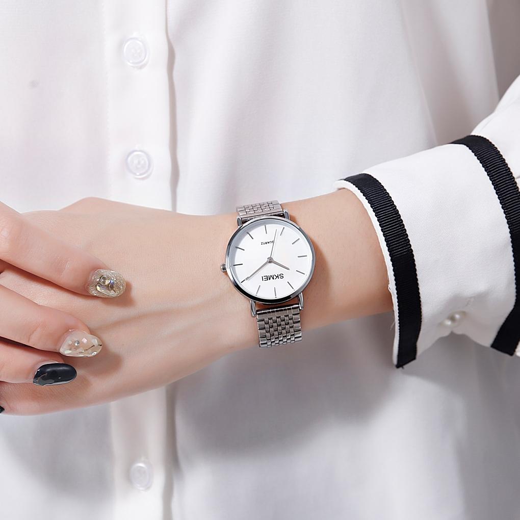 Light & Thin Waterproof Quartz Watch for Women with Steel Band - Simple & Stylish 8
