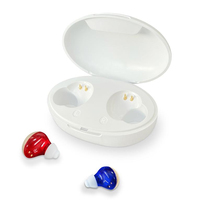 Rechargeable Tws Sound Amplifier For Deaf Red / Blue