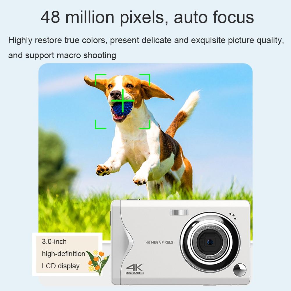 3.0-inch Autofocus 4k Hd Digital Camera with Hd Screen - Black 7