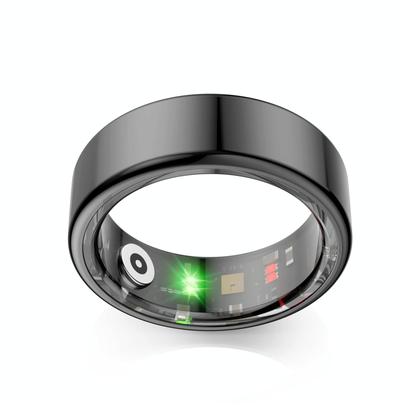 Smart Ring With Heart Rate Blood Oxygen Sleep Monitoring & Sports Modes - Size 8 - Black 15
