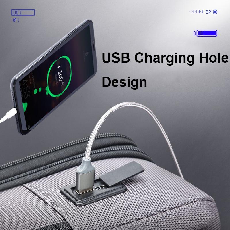 Waterproof Expandable Backpack with Usb Charging - Multi-compartment - Black 6