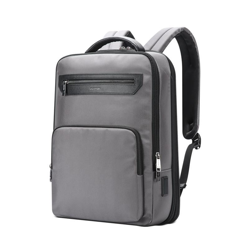 Waterproof Expandable Backpack with Usb Charging - Multi-compartment - Black 9