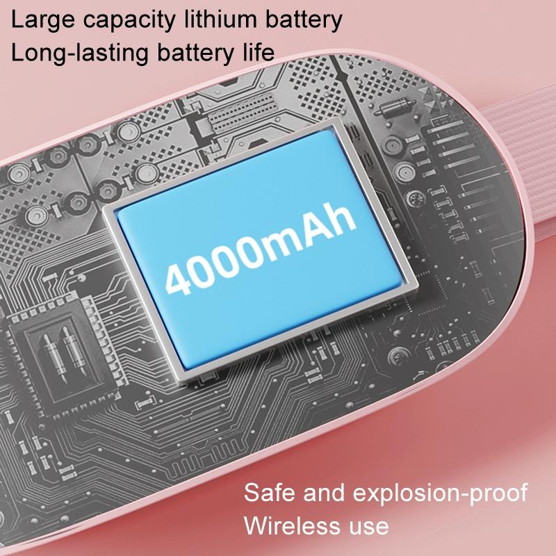 Smart Massage Belt For Abdomen & Waist Electric & Warm - Pink 2000Mah 10