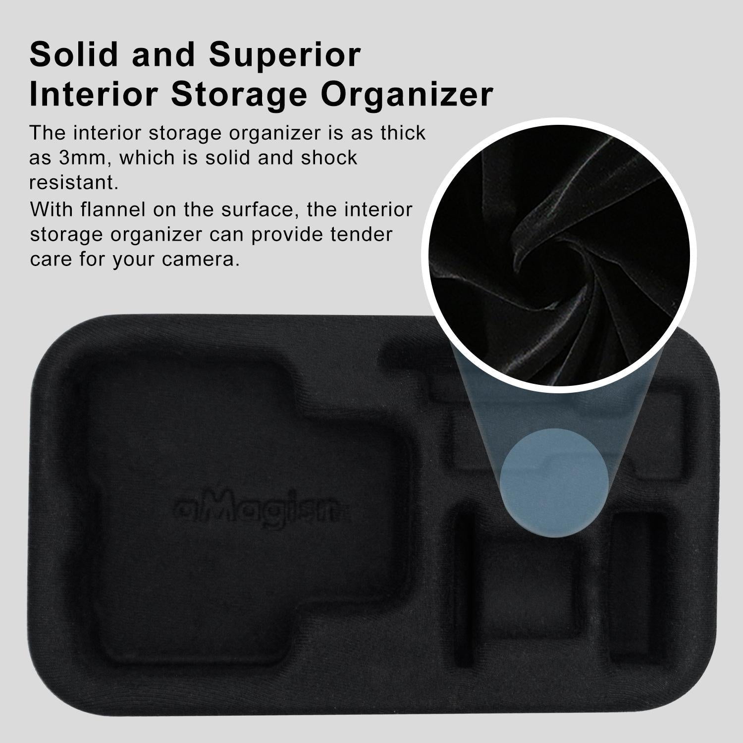 18.5 x 11.5 x 6cm Small Organizer Bag for Sports Camera Accessories - Deep Gray 8
