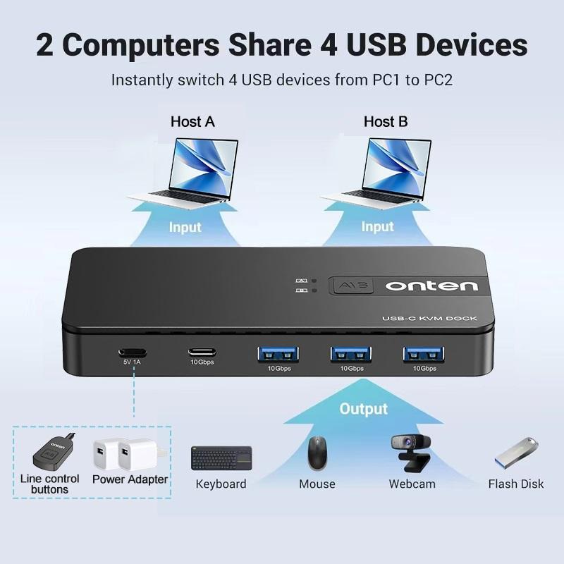 Usb 3.2 Gen2 Sharing Switch 2 In 4 Out 5