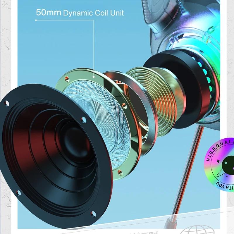 Colourful Light Wired Gaming Headset With Mic 2M Cable Black 4