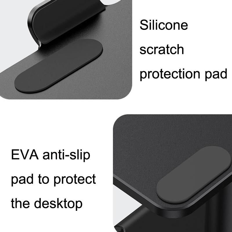 Black Portable Aluminum Laptop Support - Lifting and Raising 4