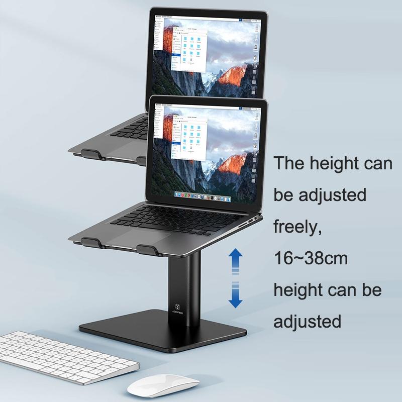 Black Portable Aluminum Laptop Support - Lifting and Raising 5