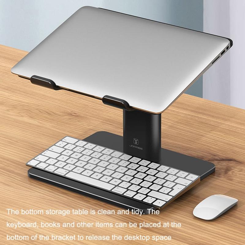 Black Portable Aluminum Laptop Support - Lifting and Raising 6