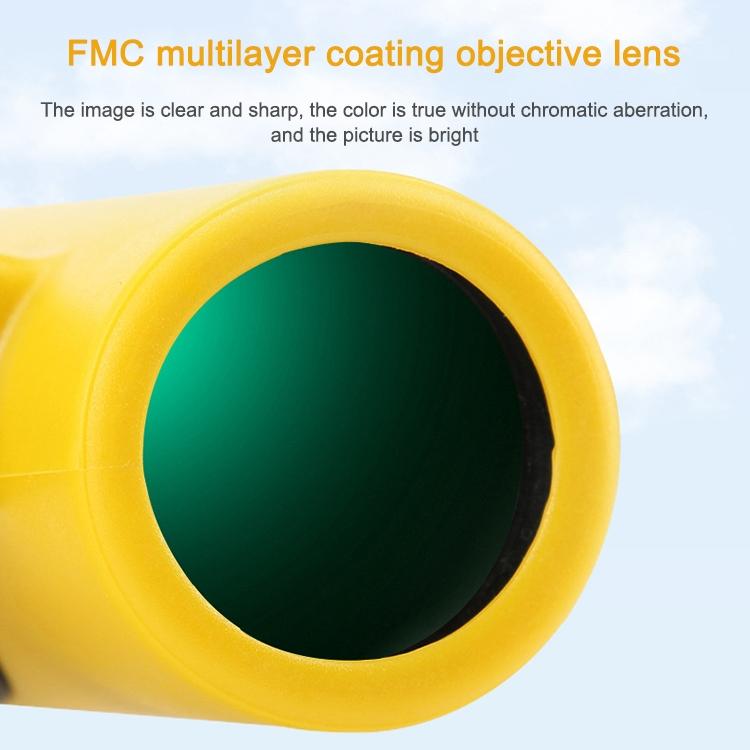 High Magnification Children's Outdoor Telescope - Hd Quality - Yellow 8