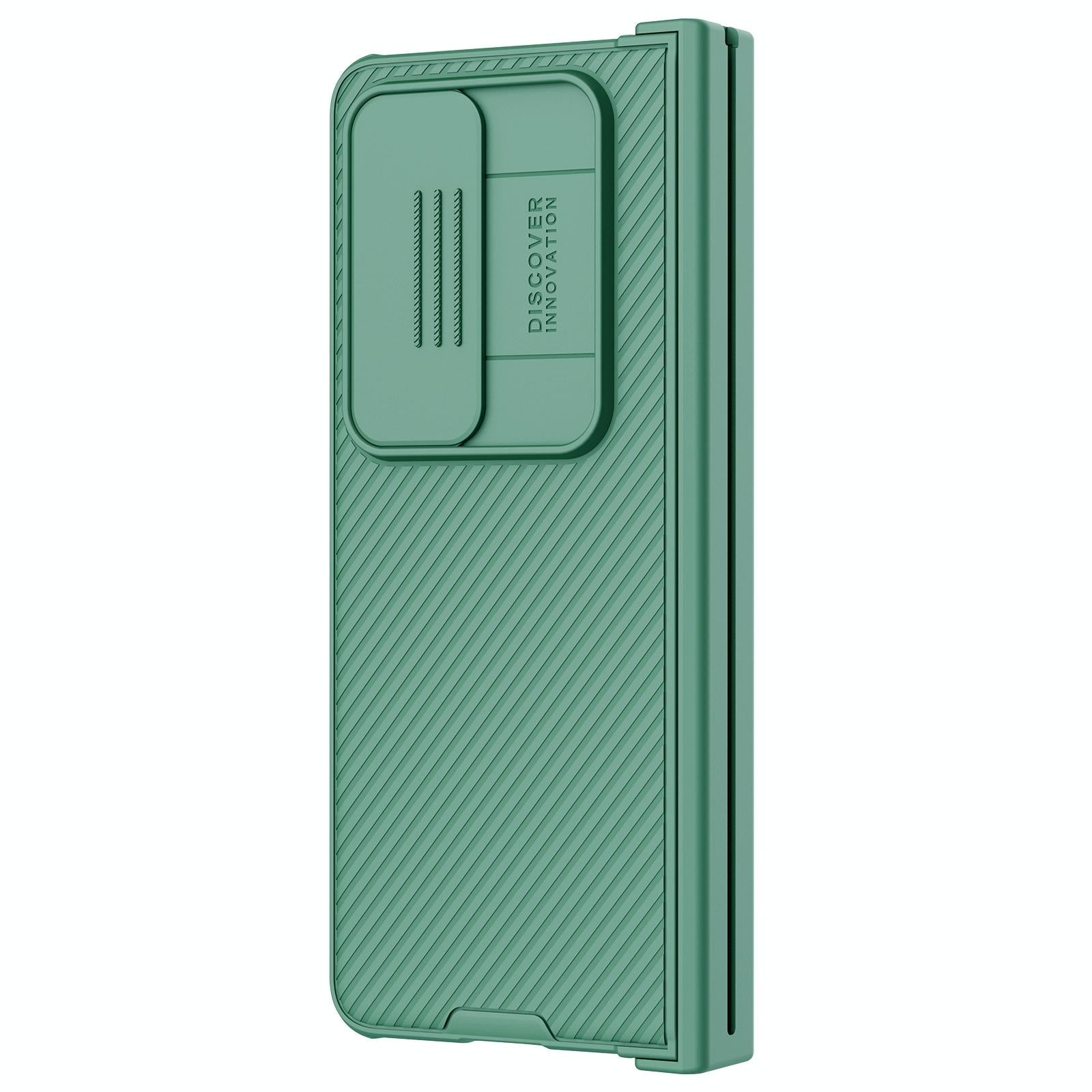 For Samsung Galaxy Z Fold4 5G Mirror Pro Camshield Case Set - Blue 5