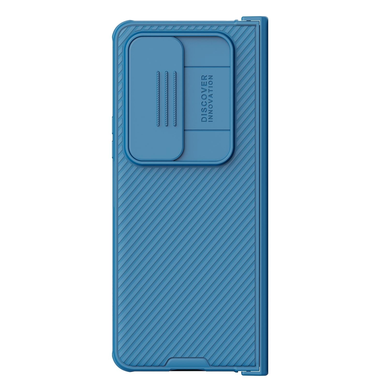 For Samsung Galaxy Z Fold4 5G Mirror Pro Camshield Case Set - Blue 13