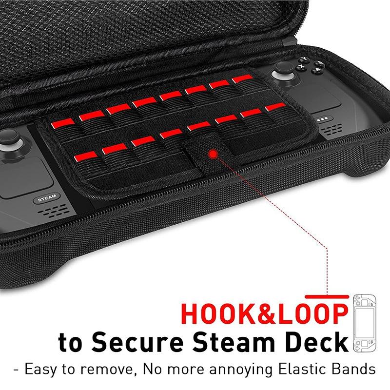 Steam Deck Handheld Console Storage Bag - Hard Eva Oxford Cloth - Black 4