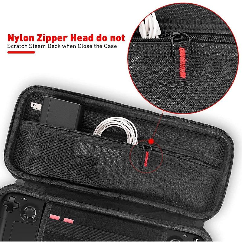 Steam Deck Handheld Console Storage Bag - Hard Eva Oxford Cloth - Black 5