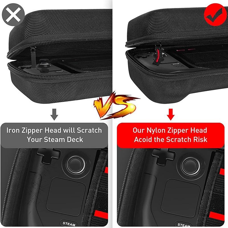 Steam Deck Handheld Console Storage Bag - Hard Eva Oxford Cloth - Black 6