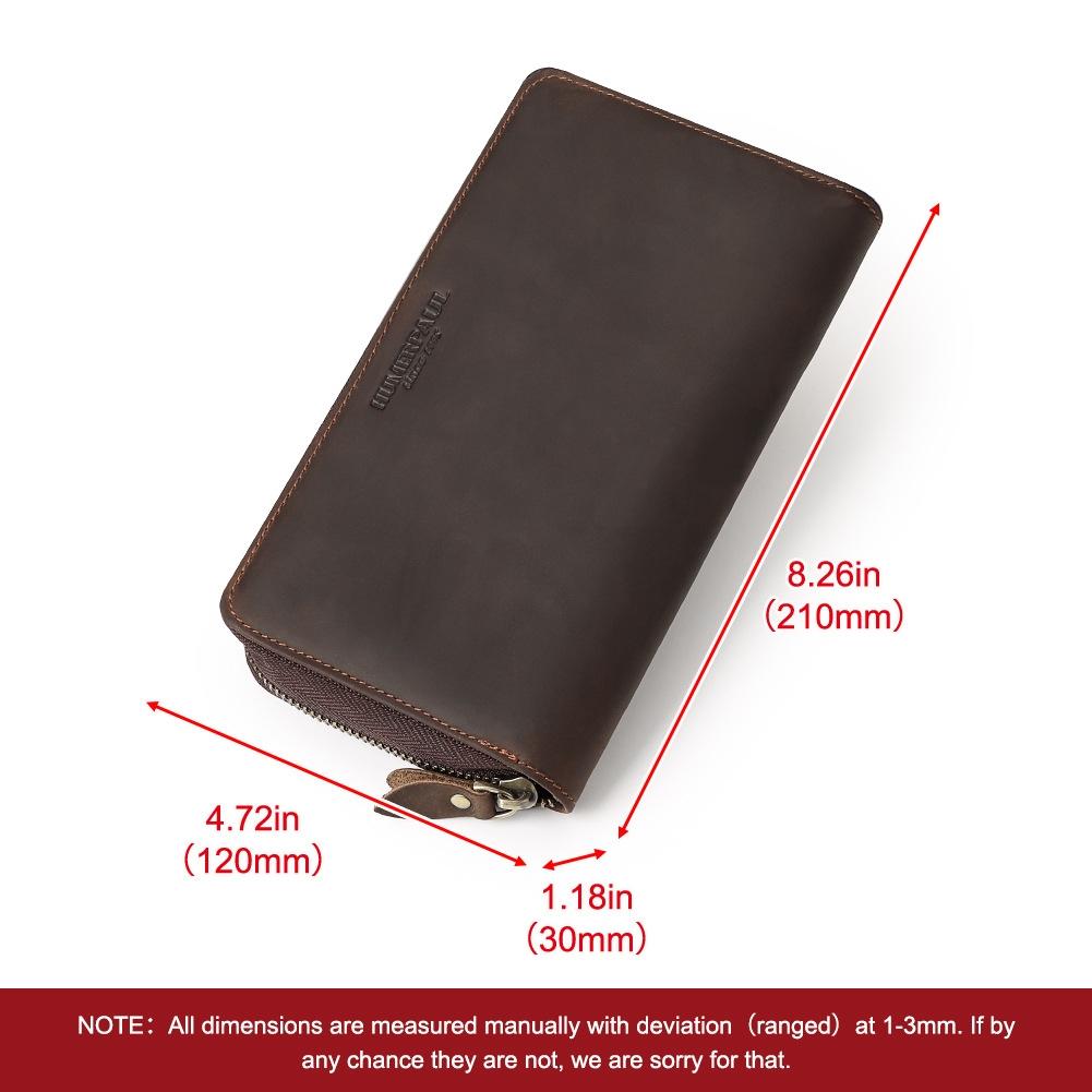 Leather Rfid Men Wallet - Coffee Multi-card 3