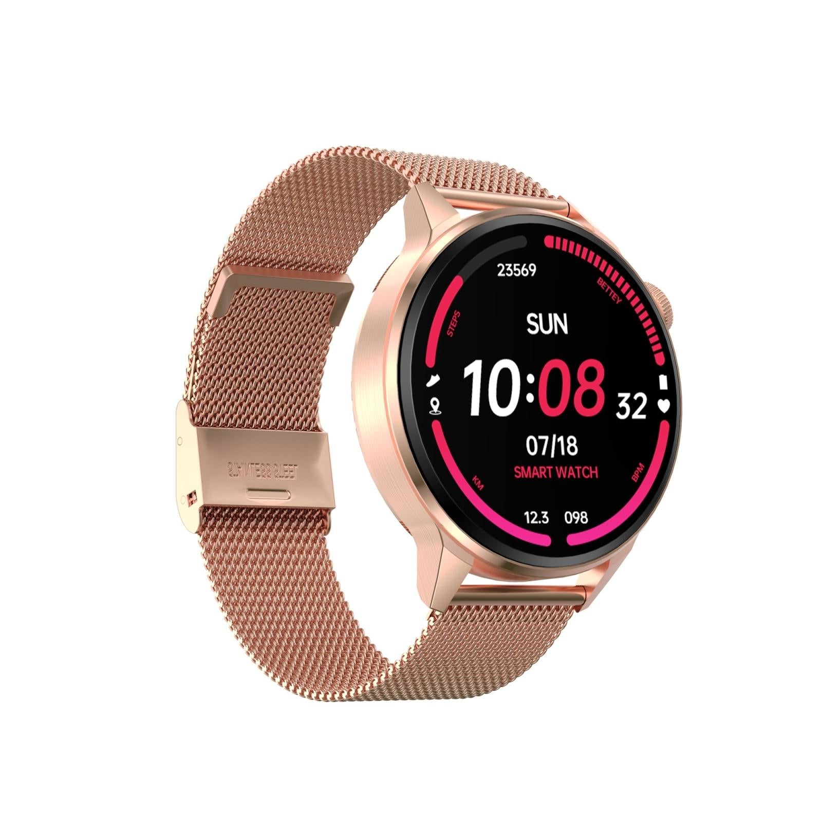 Steel Smart Watch With Colour Screen - Dt4 - Black 4