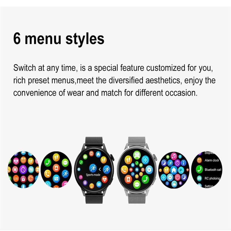 Steel Smart Watch With Colour Screen - Dt4 - Black 8