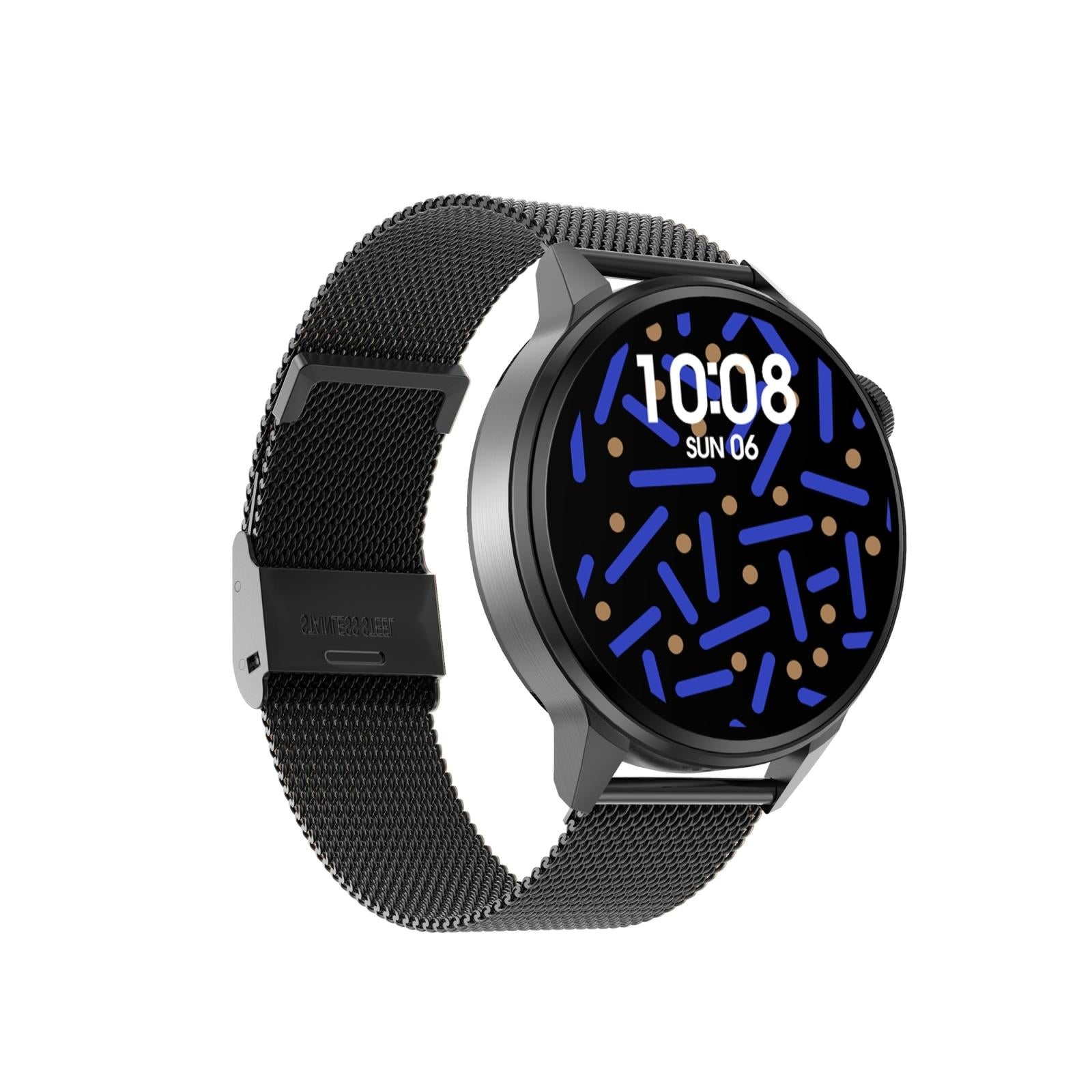 Steel Smart Watch With Colour Screen - Dt4 - Black 13
